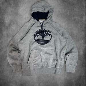 Timberland grey logo pullover hoodie
